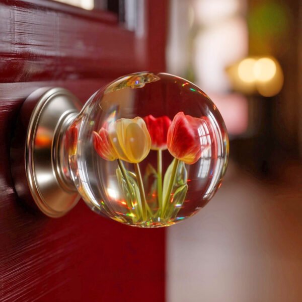 Epoxy Flower Doorknobs