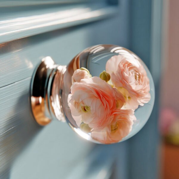 Epoxy Flower Doorknobs