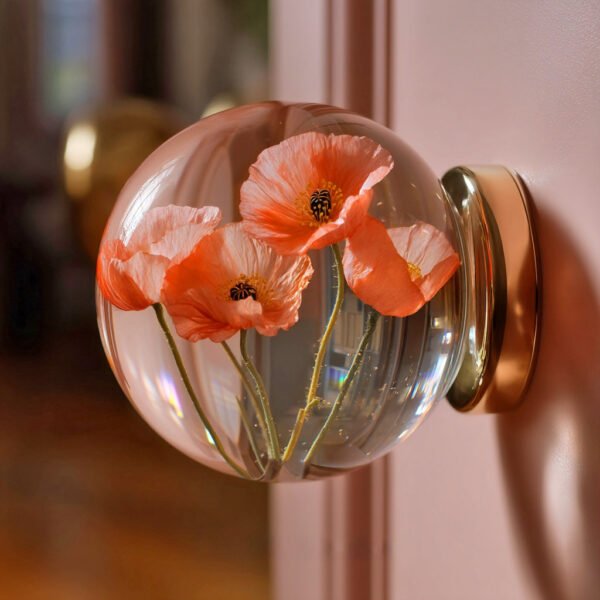 Epoxy Flower Doorknobs