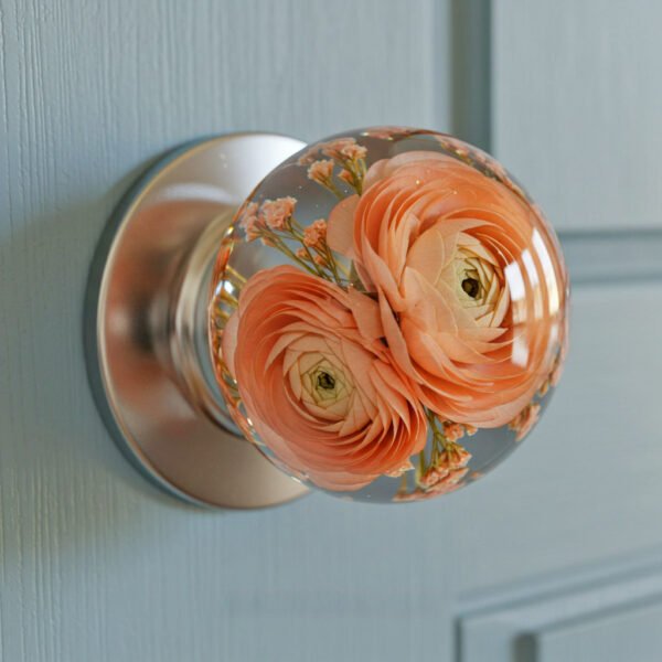 Epoxy Flower Doorknobs