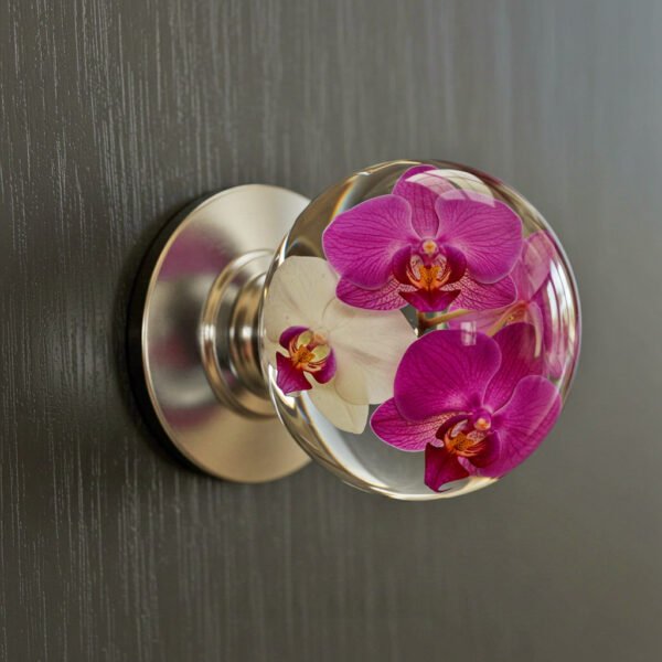 Epoxy Flower Doorknobs