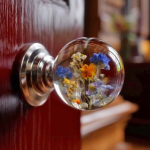 Epoxy Flower Doorknobs